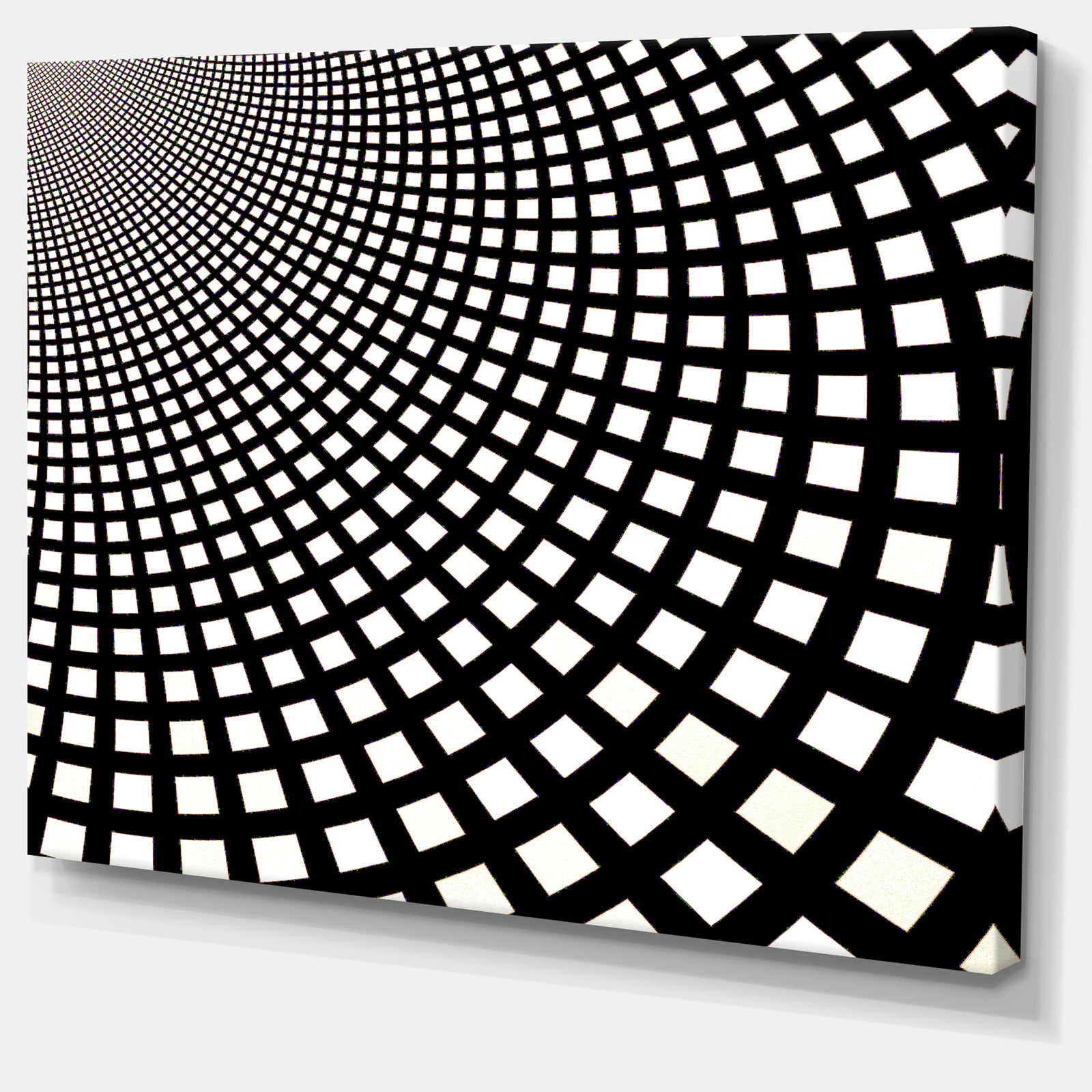Fractal Square Pixel Mosaic Illustration - Abstract Wall Art Canvas