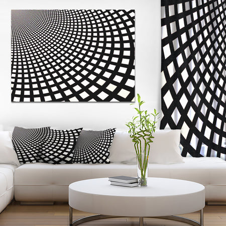 Fractal Square Pixel Mosaic Illustration - Abstract Wall Art Canvas
