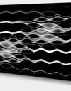White Waves Fractal Pattern - Abstract Wall Art Canvas