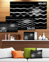 White Waves Fractal Pattern - Abstract Wall Art Canvas