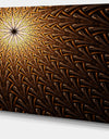 Dark Orange Fractal Flower Pattern - Abstract Wall Art Canvas