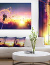 Dandelion at Sunset Freedom to Wish - Abstract Wall Art Canvas