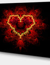 Fractal Red Heart Texture - Abstract Wall Art Canvas