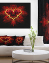 Fractal Red Heart Texture - Abstract Wall Art Canvas