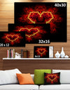 Fractal Red Heart Texture - Abstract Wall Art Canvas