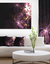 Purple Shiny Fractal Flowers - Abstract Wall Art Canvas