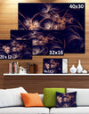 Dark Gold Fractal Flower Pattern - Abstract Canvas Art Print