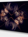 Dark Gold Fractal Flower Pattern - Abstract Wall Art Canvas