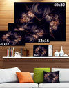 Dark Gold Fractal Flower Pattern - Abstract Wall Art Canvas