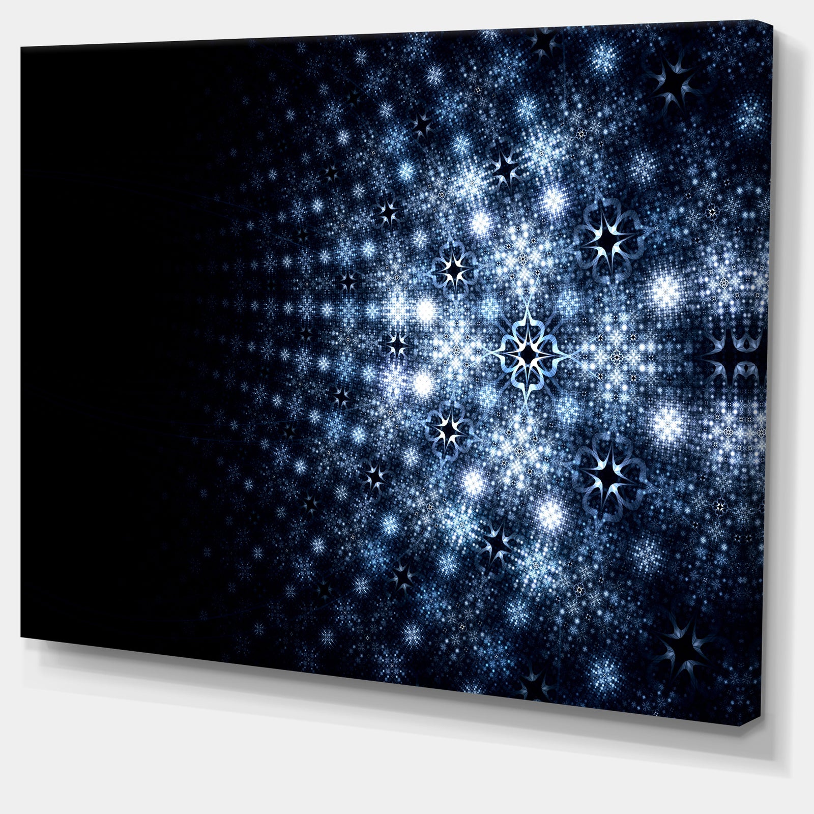 Digital Fractal Flower Perspective - Abstract Wall Art Canvas