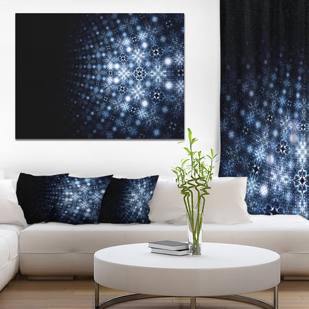 Digital Fractal Flower Perspective - Abstract Wall Art Canvas