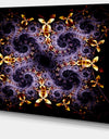 Yellow and Violet Fractal Flower - Abstract Wall Art Canvas