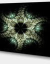 Yellow and Green Fractal Flower - Abstract Wall Art Canvas