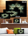 Yellow and Green Fractal Flower - Abstract Wall Art Canvas