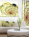 Green Light Fractal Flower Pattern - Abstract Wall Art Canvas