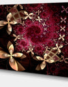 Yellow and Red Fractal Flower Pattern - Abstract Wall Art Canvas