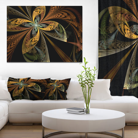 Colorful Fractal Flower Pattern - Abstract Canvas Art Print