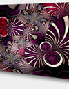 Dark Violet Fractal Flower - Abstract Wall Art Canvas