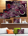 Dark Violet Fractal Flower - Abstract Wall Art Canvas