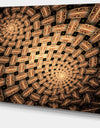 Symmetrical Brown Fractal Flower - Abstract Wall Art Canvas