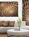 Symmetrical Brown Fractal Flower - Abstract Wall Art Canvas