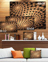 Symmetrical Brown Fractal Flower - Abstract Wall Art Canvas