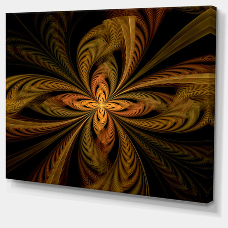 Colorful Fractal Flower Pattern - Abstract Canvas Print Art