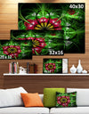 Dark Yellow and Green Flower'Extra Large Abstract Canvas Art Print