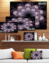 Dark Pink Fractal Flower Pattern - Abstract Wall Art on Canvas