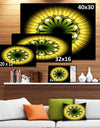 Black Yellow Fractal Flower Pattern - Abstract Wall Art on Canvas