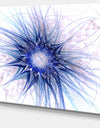 Blue Light Fractal Flower Texture - Abstract Wall Art on Canvas