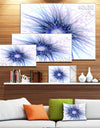 Blue Light Fractal Flower Texture - Abstract Wall Art on Canvas