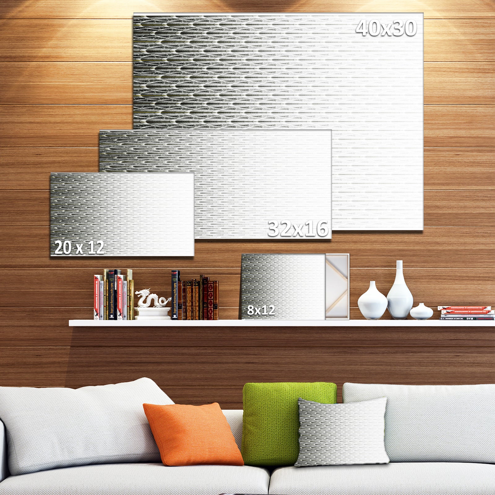 White Symmetrical Fractal Flower - Abstract Wall Art on Canvas