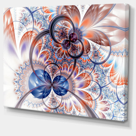 Gold Symmetrical Fractal Flower - Abstract Wall Art on Canvas