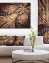 Brown Symmetrical Fractal Flower - Abstract Wall Art on Canvas