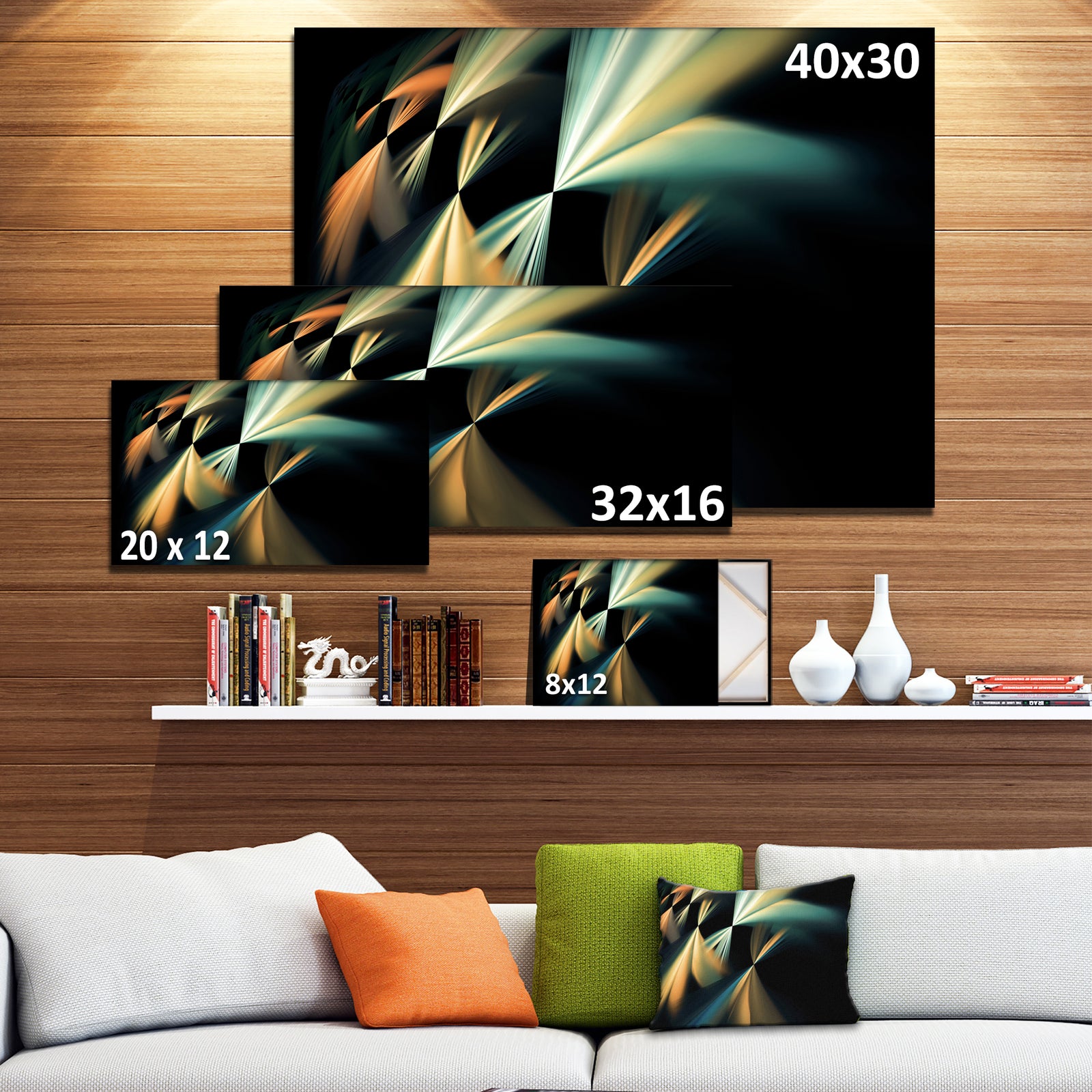Floating Abstract Fractal Designs - Abstract Art on Canvas