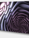 Purple Flower Shaped Fractal Art'Extra Large Abstract Canvas Art Print
