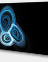 Blue Spiral Nebula on Black'Extra Large Abstract Canvas Art Print