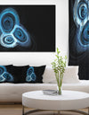 Blue Spiral Nebula on Black'Extra Large Abstract Canvas Art Print