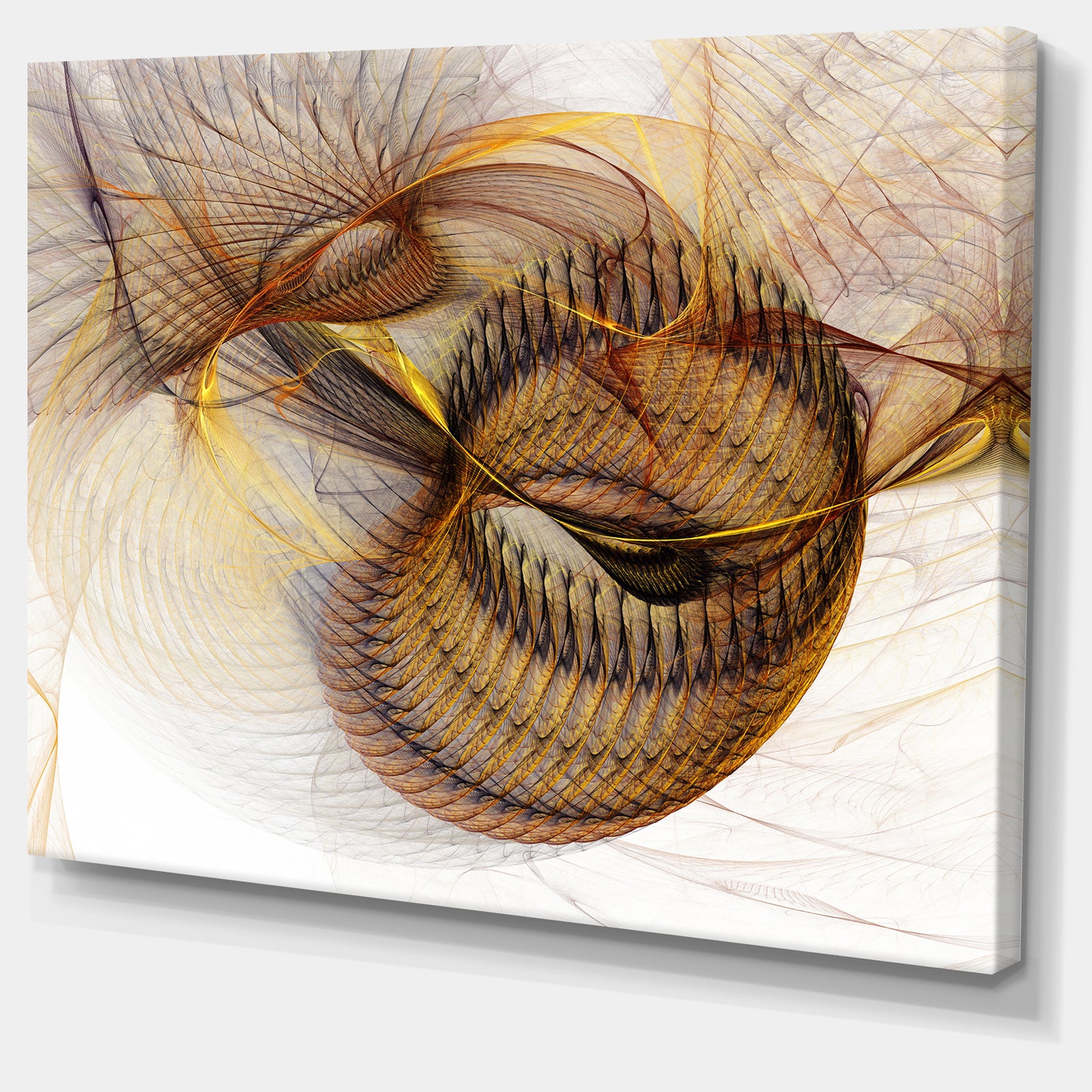 Abstract Brown Spiral Texture'Extra Large Abstract Canvas Art Print