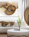 Abstract Brown Spiral Texture'Extra Large Abstract Canvas Art Print