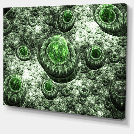 Exotic Green Fractal Landscape'Extra Large Abstract Canvas Art Print