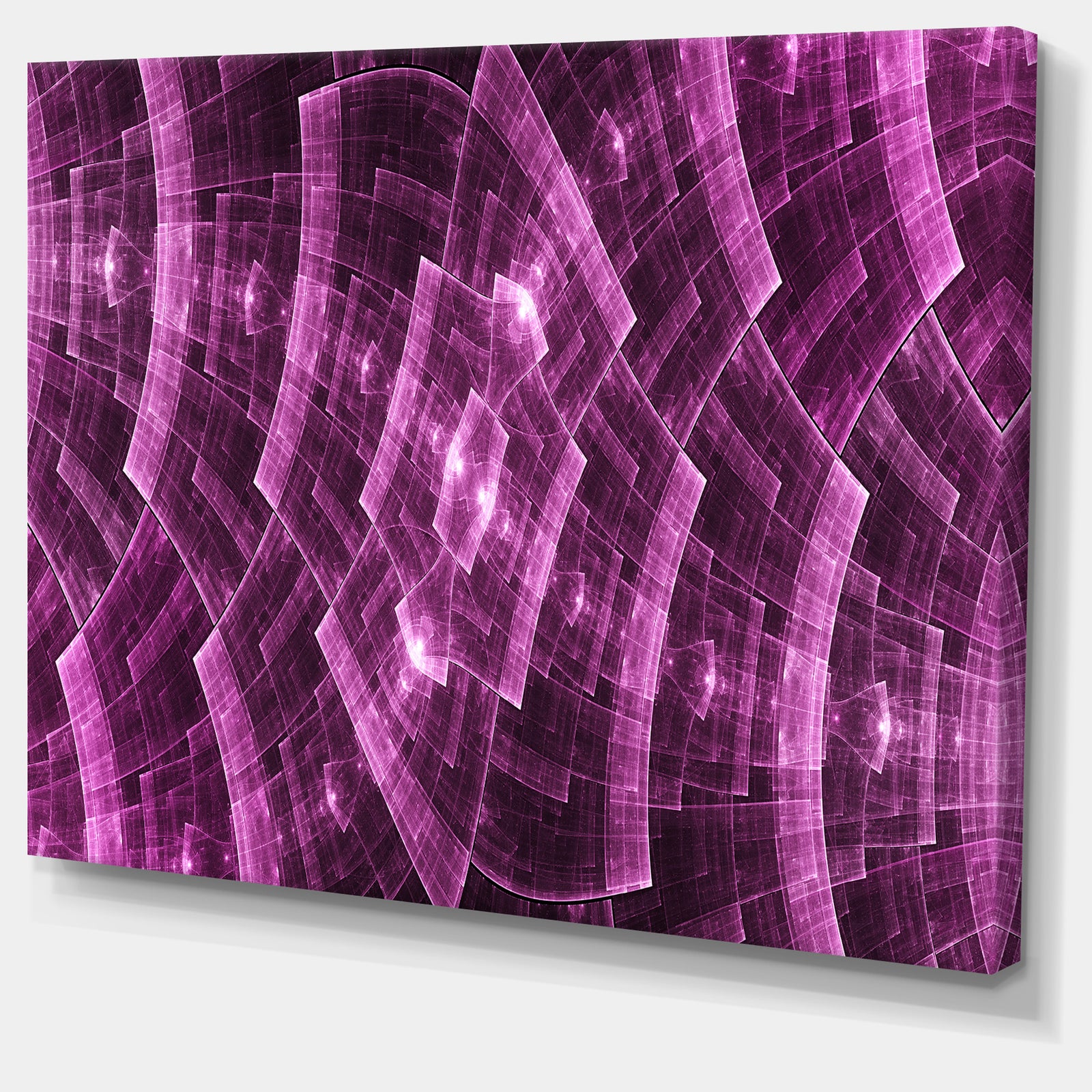 Purple Metal Protective Grids'Extra Large Abstract Canvas Art Print