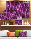 Purple Metal Protective Grids'Extra Large Abstract Canvas Art Print