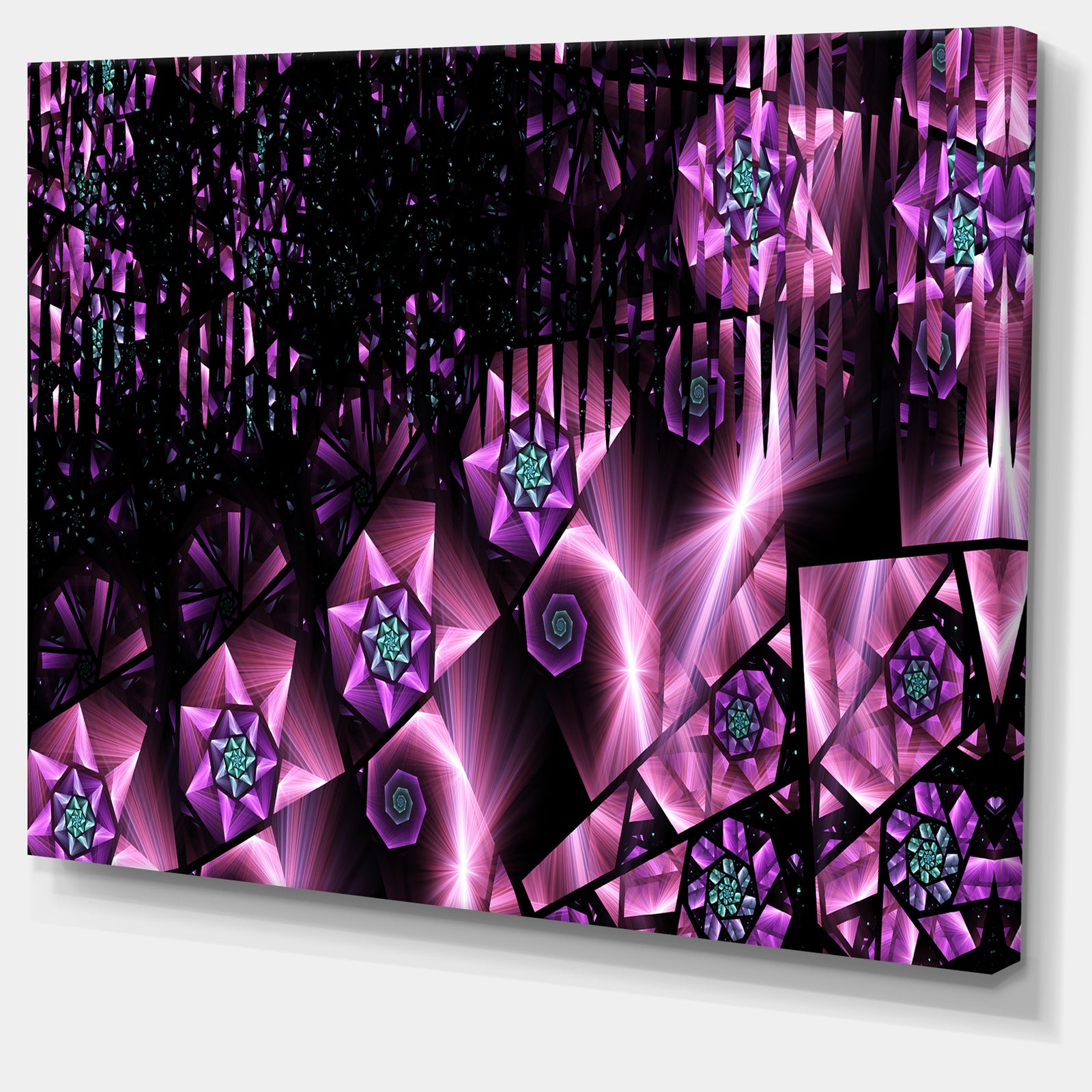 Purple Radiance of Starry Sky'Extra Large Abstract Canvas Art Print