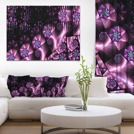 Purple Radiance of Starry Sky'Extra Large Abstract Canvas Art Print