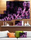 Purple Radiance of Starry Sky'Extra Large Abstract Canvas Art Print