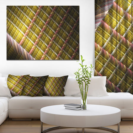 Brown Metal Protective Grids'Extra Large Abstract Canvas Art Print