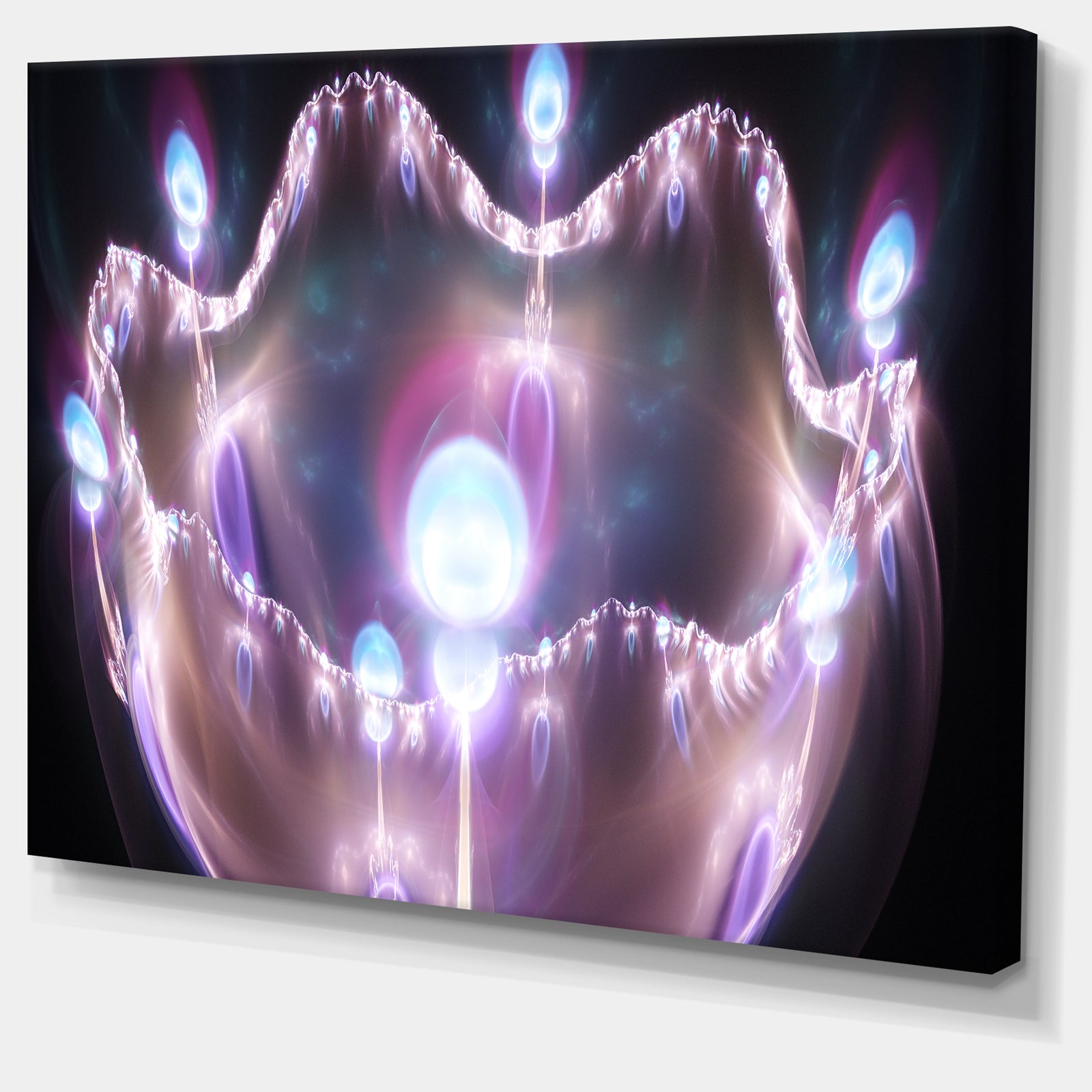 3D Surreal Purple Illustration - Abstract Wall Art on Canvas