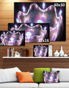 3D Surreal Purple Illustration - Abstract Wall Art on Canvas